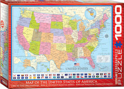 Map of the United States of America Maps Puzzle 2D 1000 Pieces