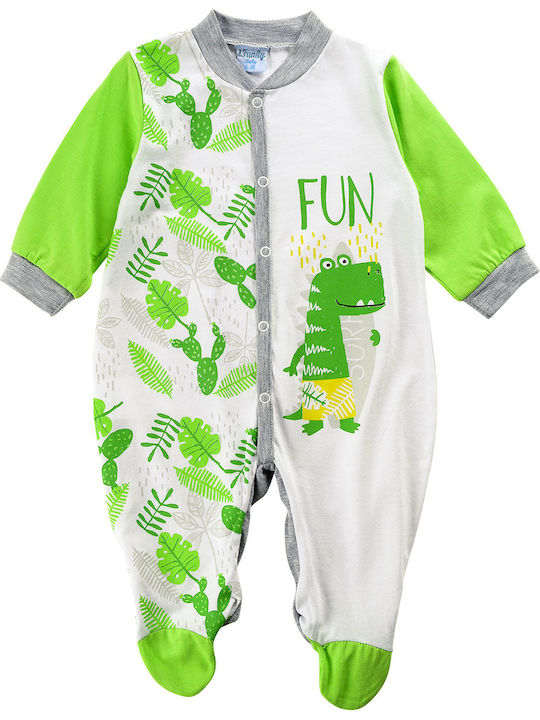 Funky Baby Bodysuit Set Long-Sleeved White