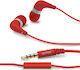 Acme Groovy HE15 In-ear Handsfree with 3.5mm Connector Red