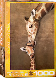 Puzzle Giraffe Mother's Kiss 2D 1000 Κομμάτια