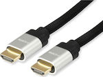 Equip HDMI 2.1 Braided Cable HDMI male - HDMI male 2m Μαύρο