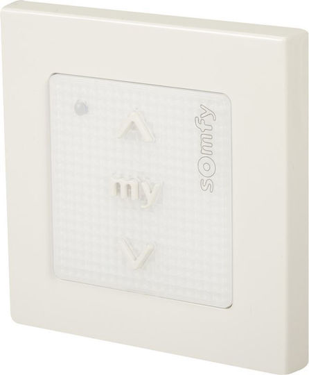 Somfy External Wall Switch Lighting One-Way with Frame White