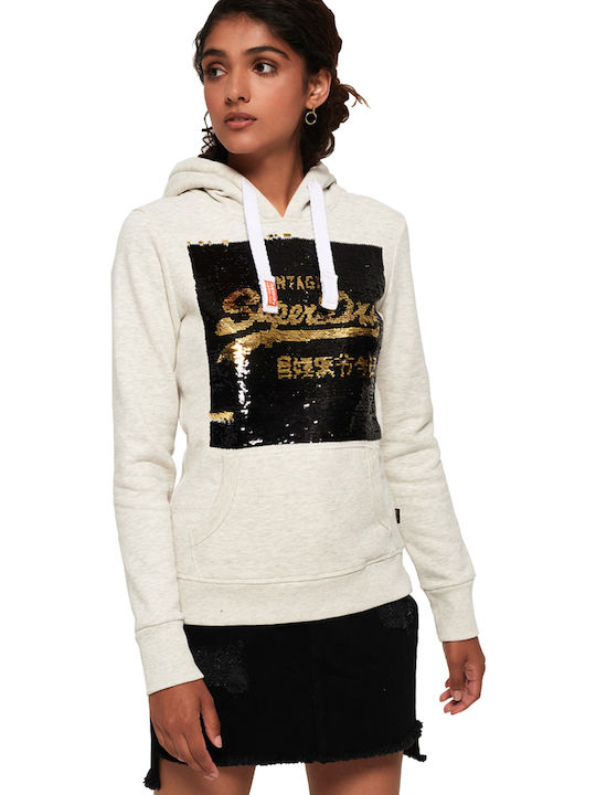 Superdry Premium Sequin Γυναικείο Φούτερ με Κου...