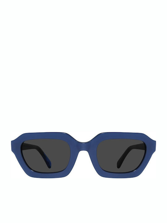 Urban Owl Retro Γυναικεία Γυαλιά Ηλίου με Μπλε Κοκκάλινο Σκελετό και Γκρι Φακό