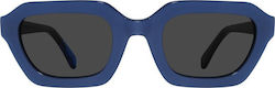 Urban Owl Retro Sunglasses Blue with Acetate Frame & Gray Lens Urban Owl Retro Sunglasses Blue with Acetate Frame & Gray Lens
