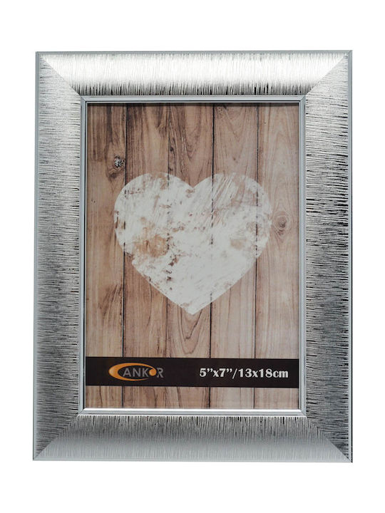 Ankor Photo Frame Plastic 13x18cm with Silver Frame