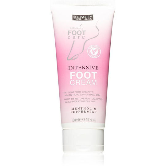 Beauty Formulas Menthol & Peppermint Ενυδατική Κρέμα Ποδιών 100ml
