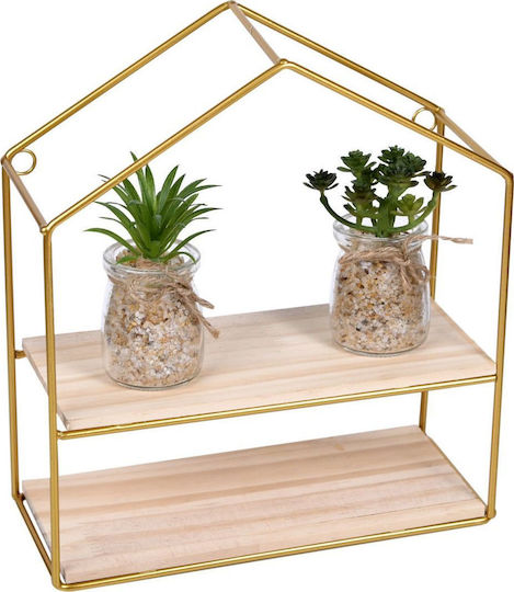 Ράφι Home 25.5x11x29εκ. Gold