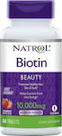 Natrol Biotin 10000mcg Căpșună 60 file