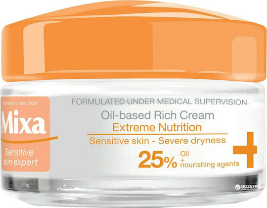 Mixa Extreme Nutrition Обогатена Хидратираща Нощен Крем За Лице 50ml
