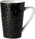 Dutch Rose Sparkling XL Ceramic Cup Black 430ml