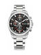 Curren Watch Chronograph Battery with Metal Bracelet Black/Silver