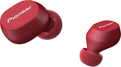 Pioneer SE-C5TW In-ear Bluetooth Handsfree Ακουστικά με Αντοχή στον Ιδρώτα και Θήκη Φόρτισης Κόκκινα