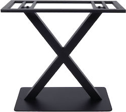 Woodwell Ferro Βάση Τραπεζιού Μεταλλική Μαύρη 70x40x72cm