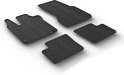 Gledring Set of Front and Rear Mats 4pcs from Rubber for Smart ForFour Black