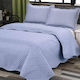 Silk Fashion Dot Set Coverlet Single Cotton Grey 160x220cm 2pcs