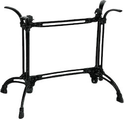 Woodwell Βάση Τραπεζιού Μαντεμένια Μαύρη 80x49x71cm