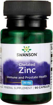 Swanson Chelated Zinc 30mg 90 κάψουλες