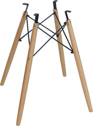 Zita Plus Randy Βάση Τραπεζιού Ξύλινη Μπεζ 60x60x71cm