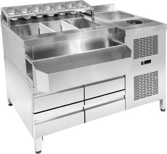 Niki Inox Schubladenschrank 134x70x88cm