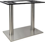 HomeMarkt Table Stand made of Stainless Steel in Silver Color 40x70x72cm