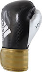 Adidas Hybrid 75 ADIH75 Synthetic Leather Boxing Competition Gloves Black