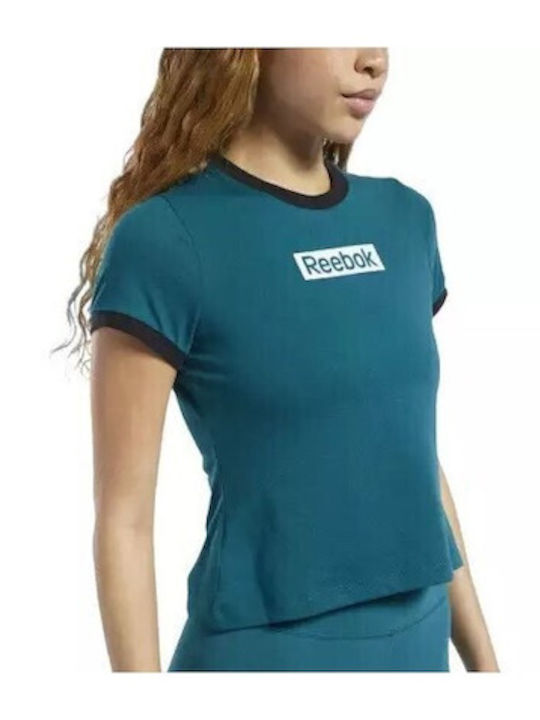 Reebok Training Essentials Linear Logo Damen Sport T-Shirt Grün