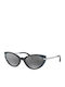 Ralph Lauren Damen Sonnenbrille mit Schwarz Gestell und Schwarz Spiegel Linse PH5266 58406G