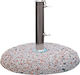 Homeplus Umbrella Stand made of Cement with Regulator in Gray Color 53x53cm
