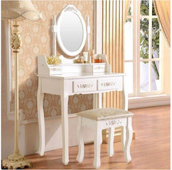 Schminktisch Schlafzimmer Weiß 75x40x138.8cm