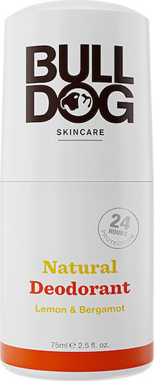 Bulldog Skincare Натурален Дезодорант Лимон И Бергамот 24h Физически Дезодорант 24h Рол-он 75мл