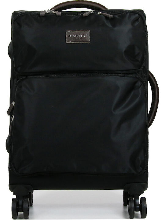Airtex Paris Cabin Fabric Black Suitcase With 4...