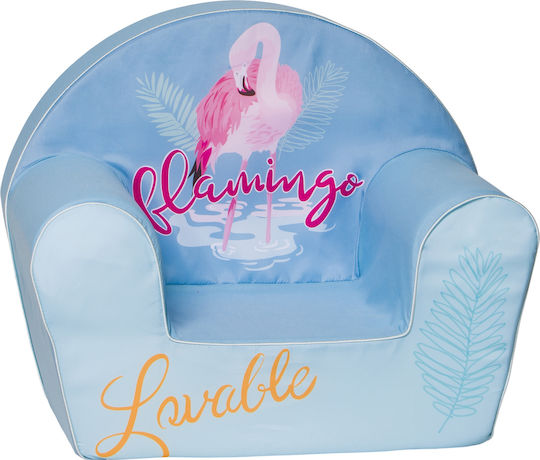 Kids Chair Armchair Flamingo Blue 42x52x32cm