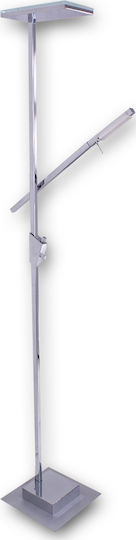 Sun Light LED Stehleuchte H180xB26cm. mit Warmweißem Licht Silber