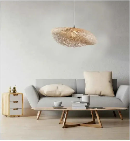 Zambelis Lights Hängelampe Beige Raster mit Fassung E27 80cm.