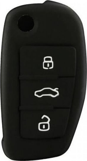 Θήκη Κλειδιού Type-1 από Silikon με 3 Κουμπιά για Auto σε Schwarz Χρώμα