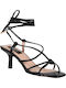 IQ Shoes 1B-0079 Damen Sandalen mit Dünn mittlerem Absatz in Schwarz Farbe