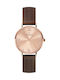 Ferendi Harmony Crystals Watch with Brown Metal Bracelet