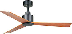 Zambelis Lights Ceiling Fan 132cm with Light and Remote Control Brown
