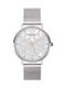 Ferendi Chrysalis Crystals Watch with Silver Metal Bracelet