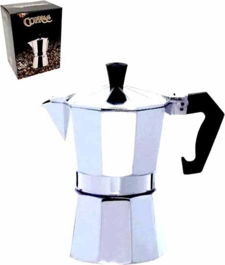 Homestyle -36 Stovetop Espresso Pot for 3Cups Silver