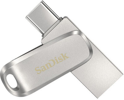 Sandisk Ultra Dual Drive Luxe 256GB USB 3.1 Stick cu conexiune USB-C Argint