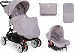 Kikka Boo Airy 2 in 1 2 in 1 Baby Stroller Suitable for Newborn Grey Melange 8.6kg