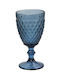 Espiel Tristar Glas für Weiß- und Rotwein aus Glas in Blau Farbe Kelch 200ml 1Stück