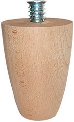 Morseto 101 Wooden Leg for Table / Coffee Table 6.2x6.2x18.5cm Unfinished 18.5