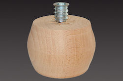 Morseto 113 Ξύλινο Πόδι 7.2x7.2x5cm Άβαφο 5