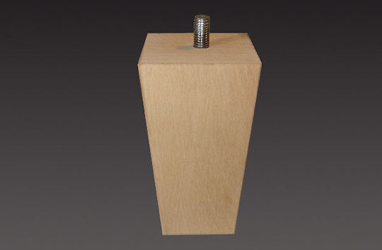 Morseto Wooden Furniture Leg 6x6x10cm Unpainted 10 Pieces