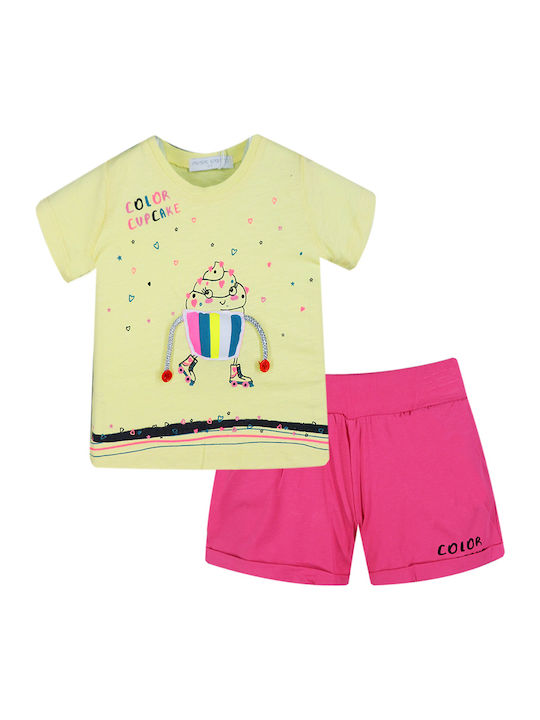 Kinder-Set mit Shorts Sommer 2Stück Gelb