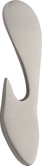 Zogometal 978NM Metal Nickel Matte Wall Hanger Single 4.34x16.5cm Zogometal 978NM Metal Nickel Matte Wall Hanger Single 4.34x16.5cm