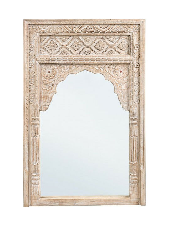 Bizzotto Wall Mirror Full Length with Beige Wooden Frame 120x80cm 1pcs